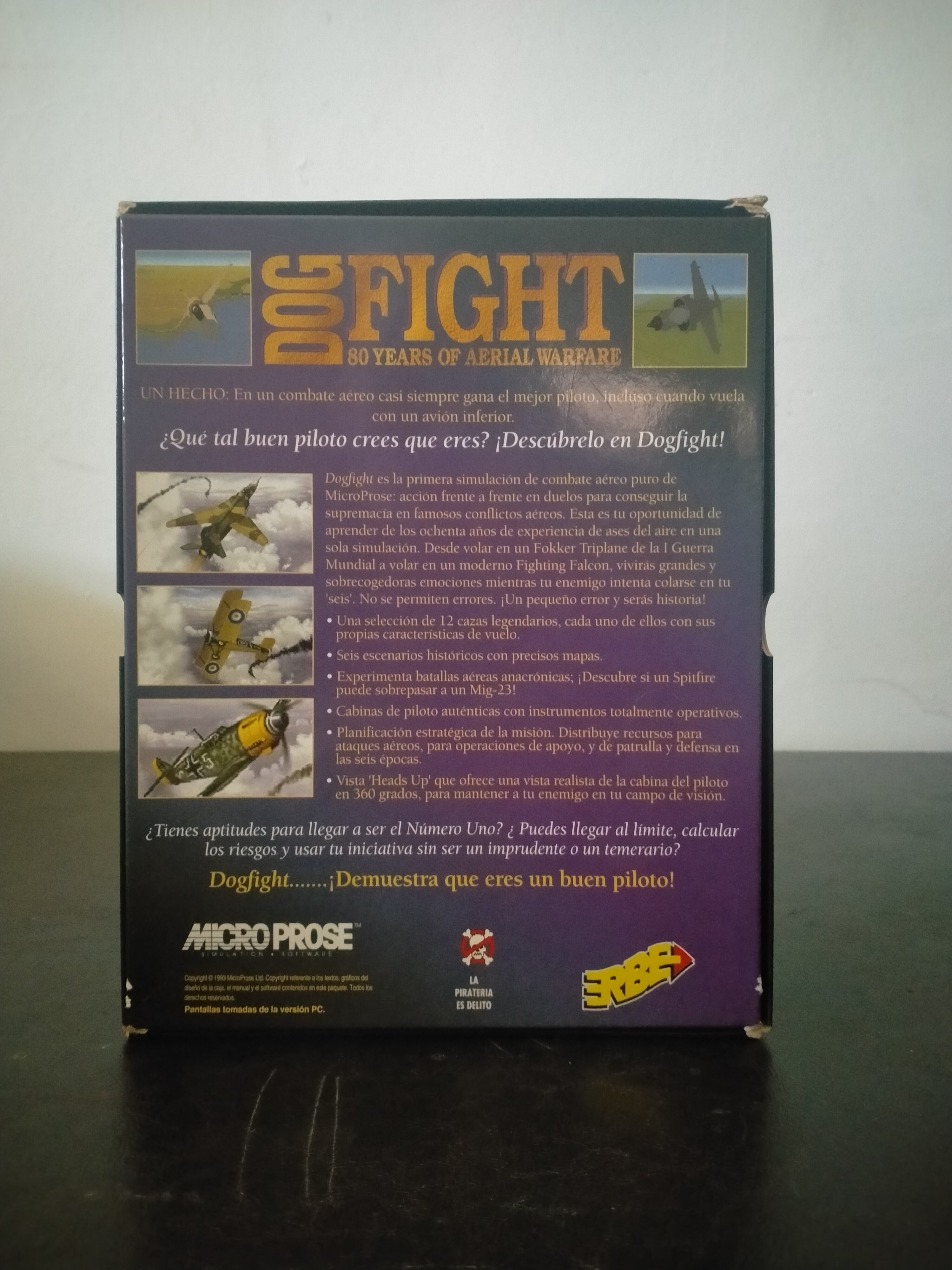 Imagen documental 2 de Dogfight: 80 Years of Aerial Warfare, formato Big Box, para MS-DOS