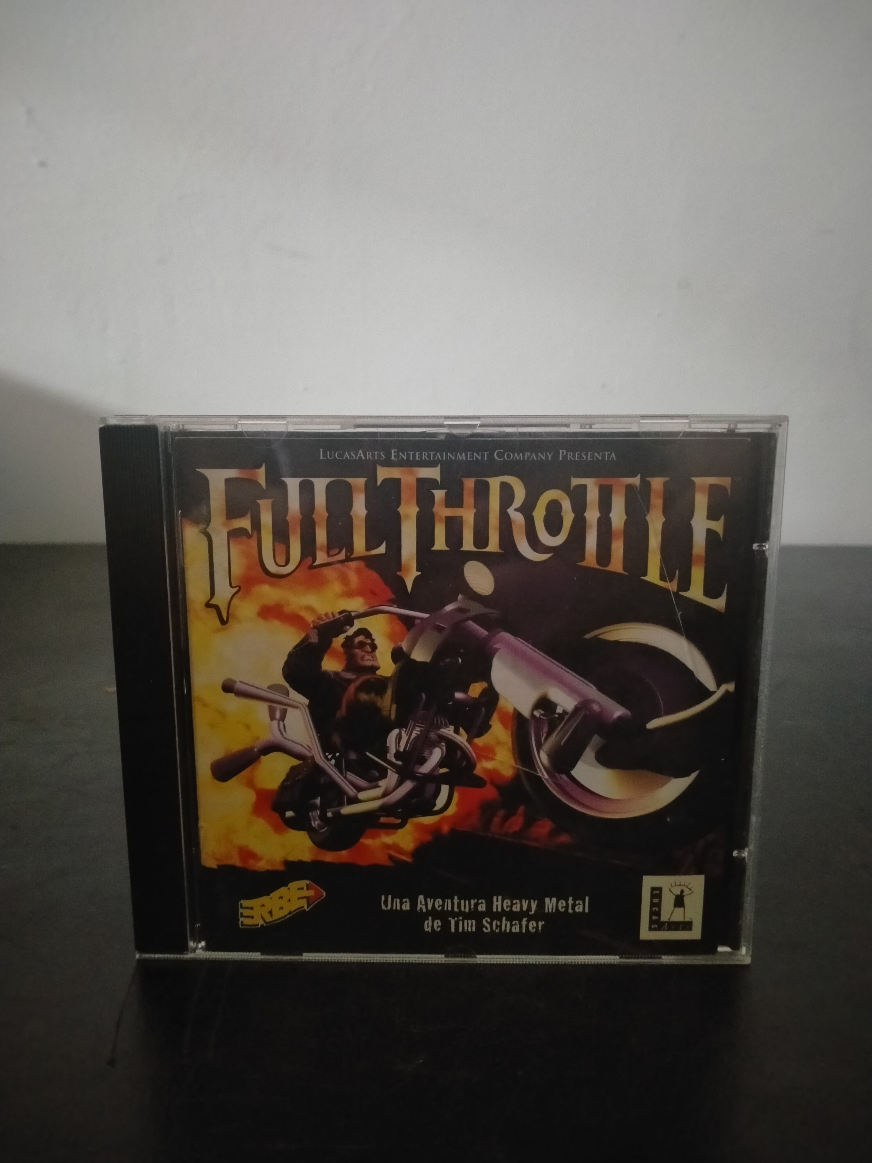 Portada de Full Throttle, formato Jewel Case, para MS-DOS
