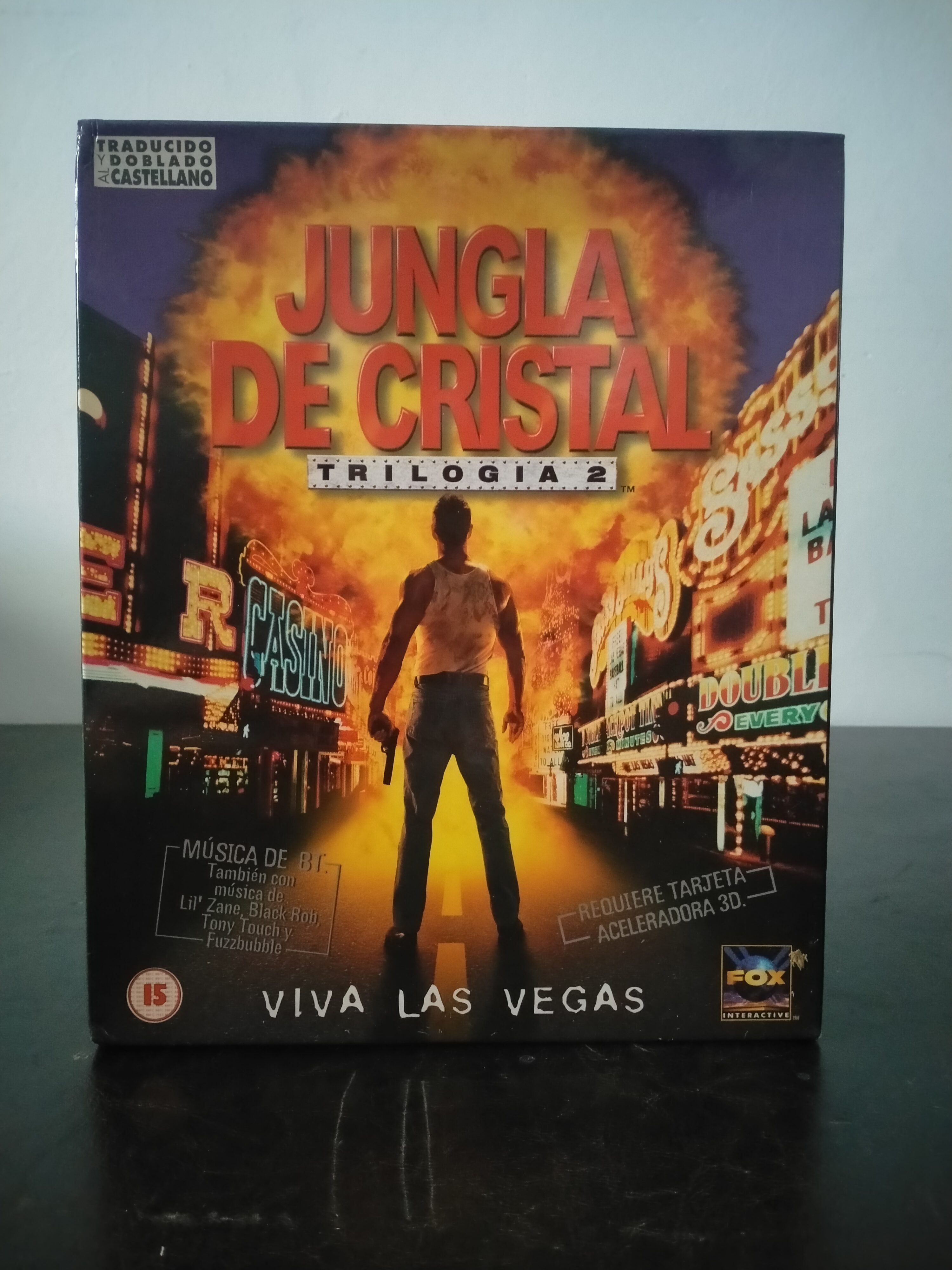 Portada de Jungla de Cristal Trilogía 2: Viva Las Vegas, formato Big Box, para Windows 95, Windows 98