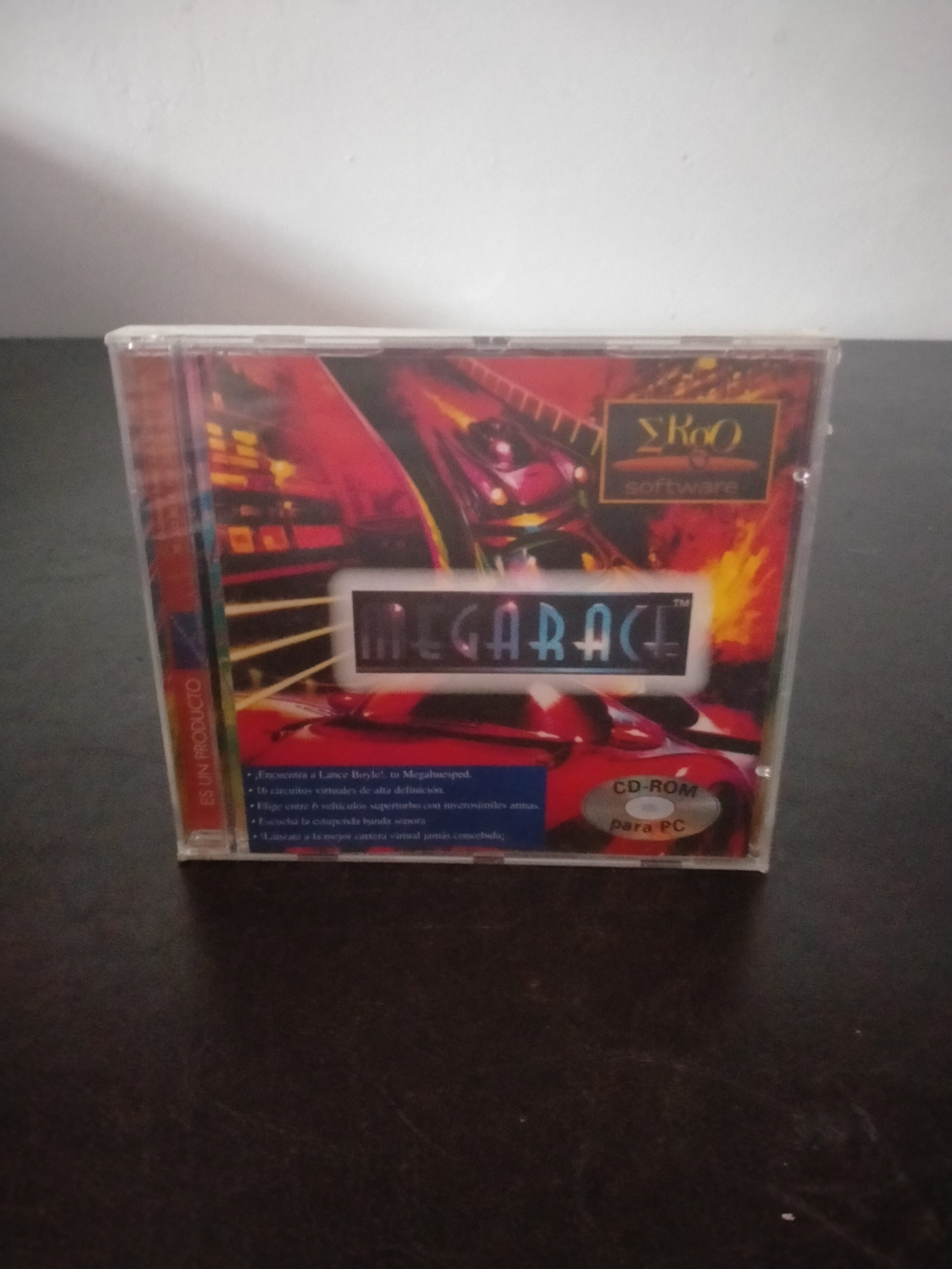 Portada de MegaRace, formato Jewel Case, para MS-DOS