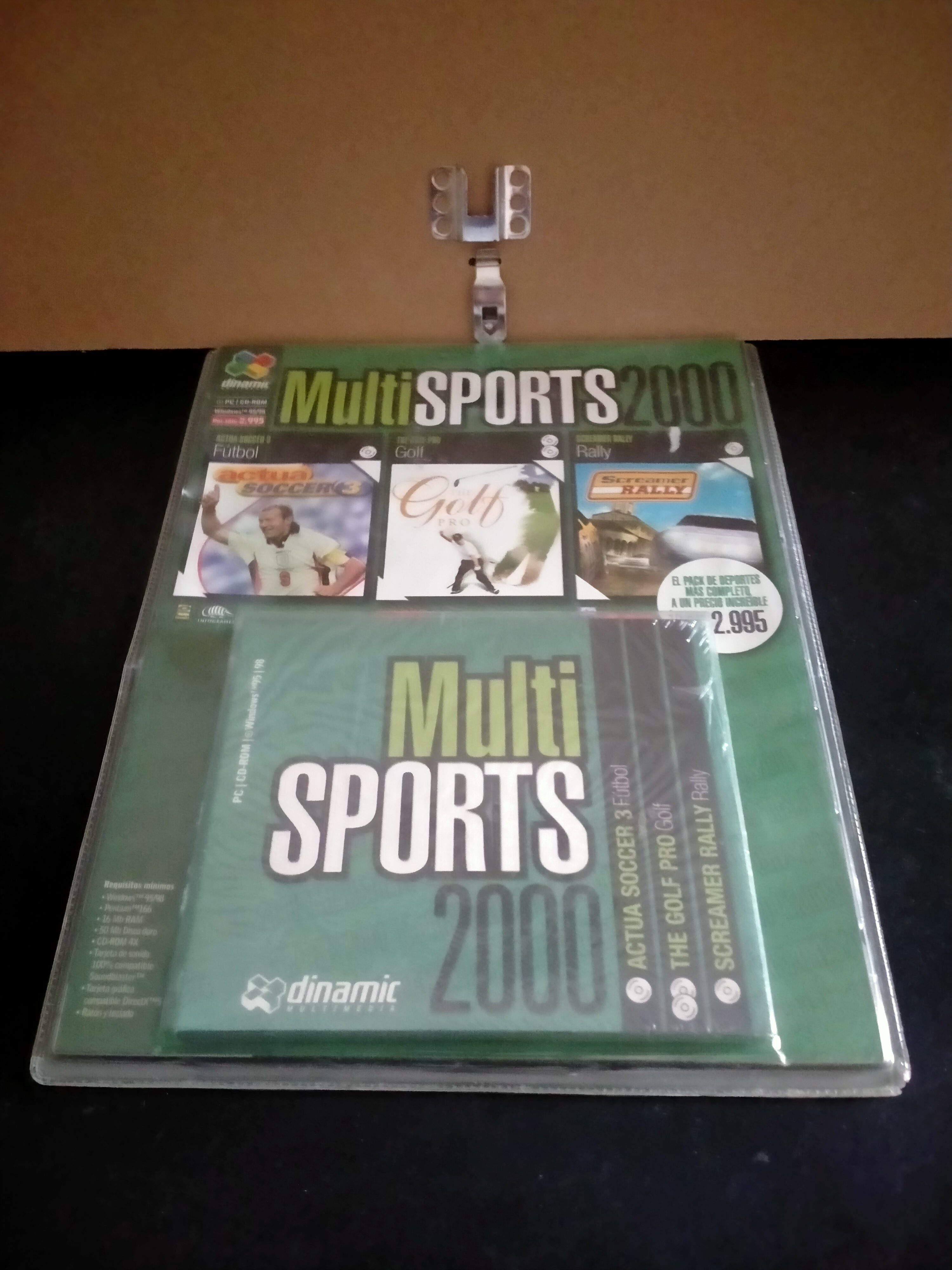 Portada de Multisports 2000, formato Jewel Case, para Windows 95, Windows 98