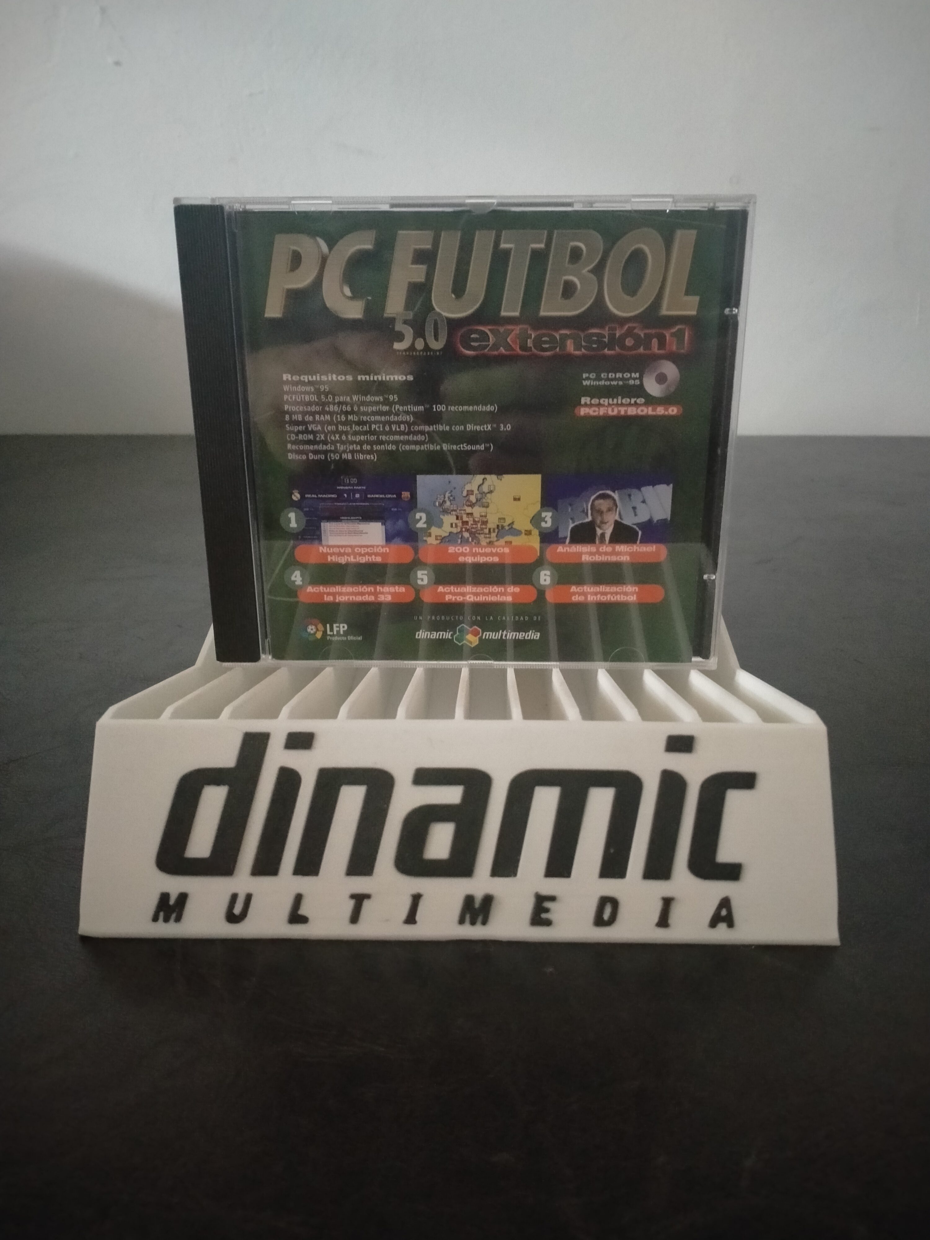 Portada de PC Fútbol 5.0: eXtensión 1, formato Jewel Case, para Windows 95