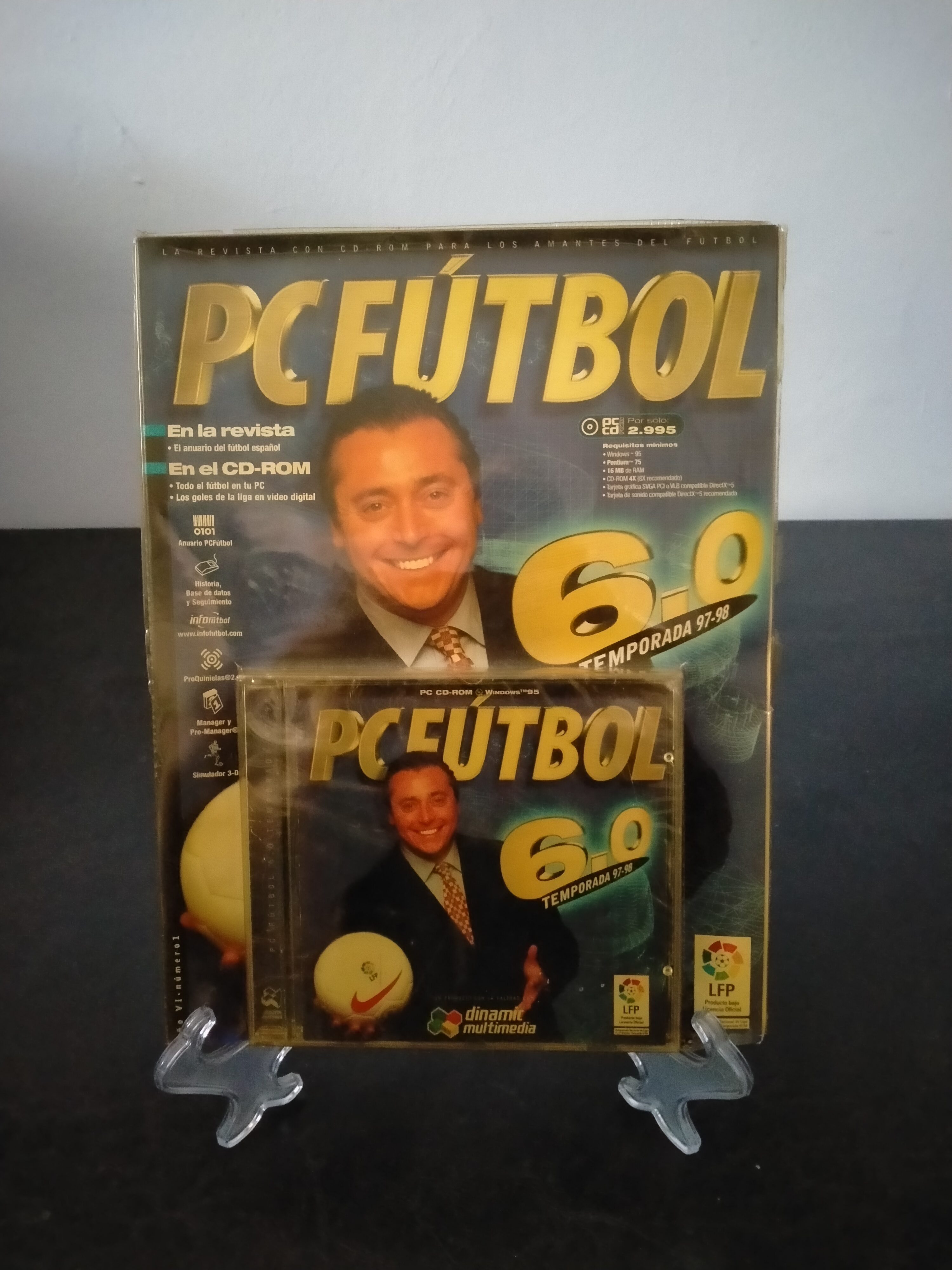 Edición física de PC Fútbol 6.0: Temporada 97-98, formato Jewel Case, para Windows 95
