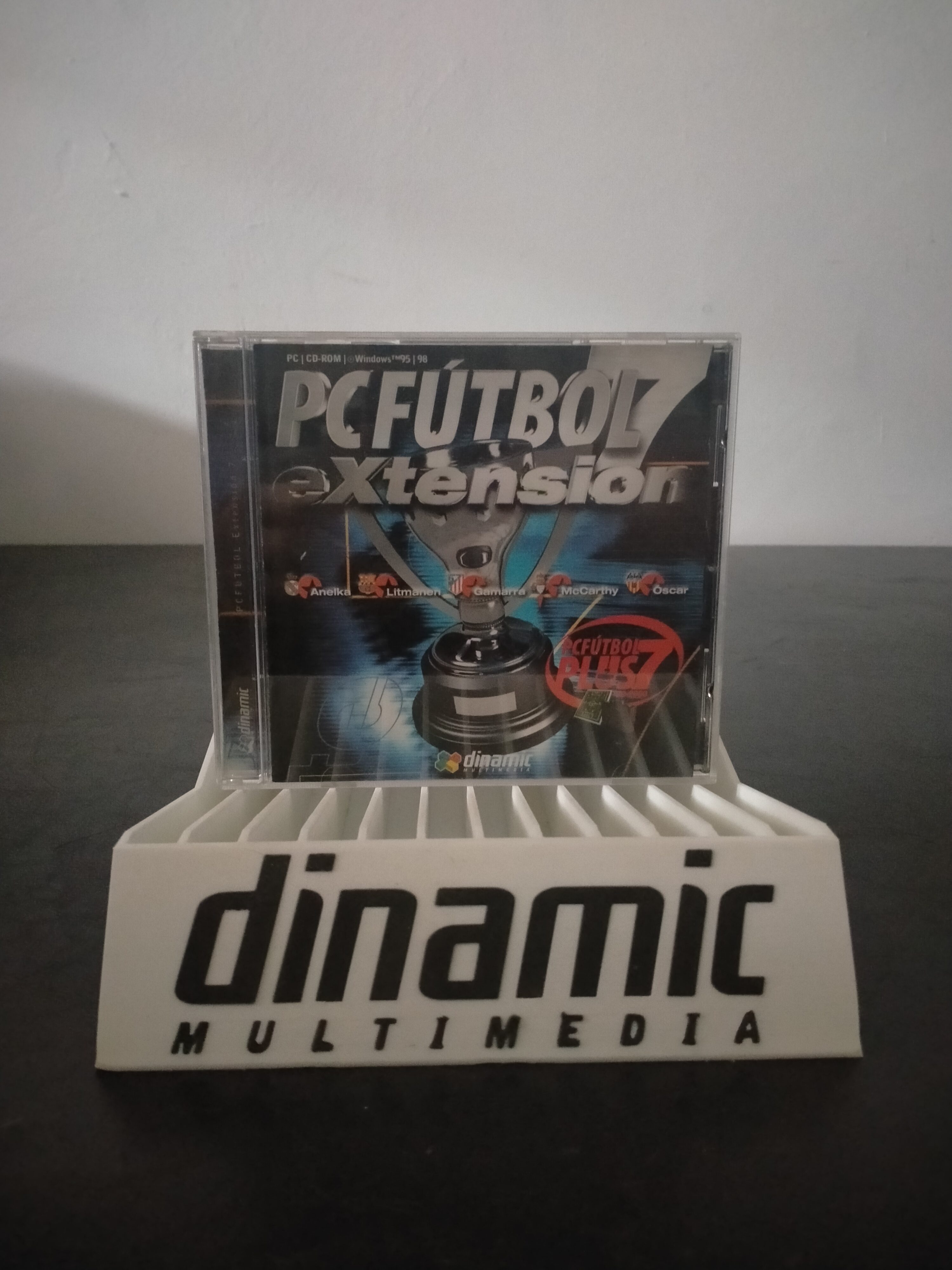 Portada de PC Fútbol 7: eXtensión, formato Jewel Case, para Windows 95, Windows 98