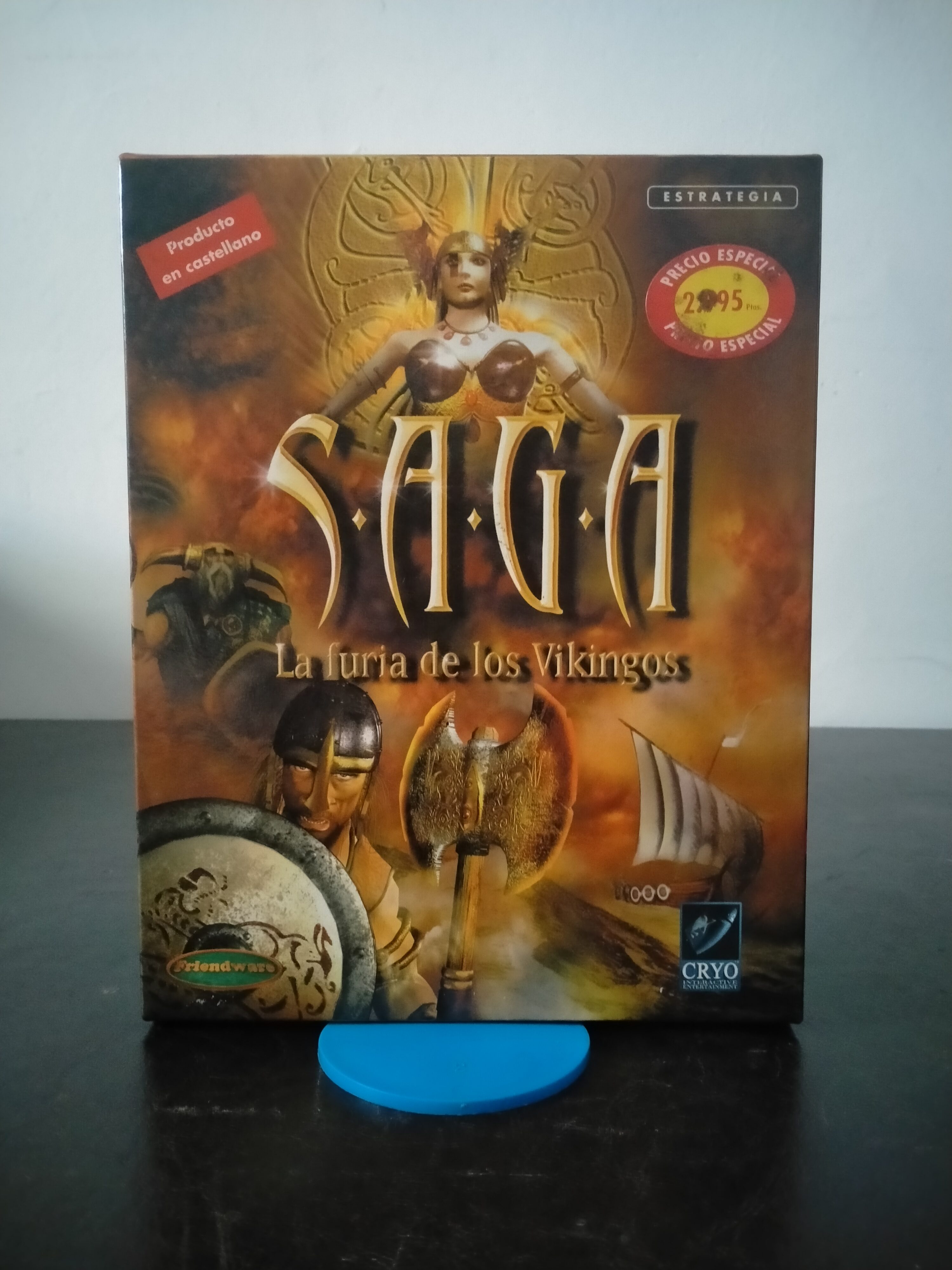 Portada de S.A.G.A.: La furia de los Vikingos, formato Big Box, para Windows 95, Windows 98