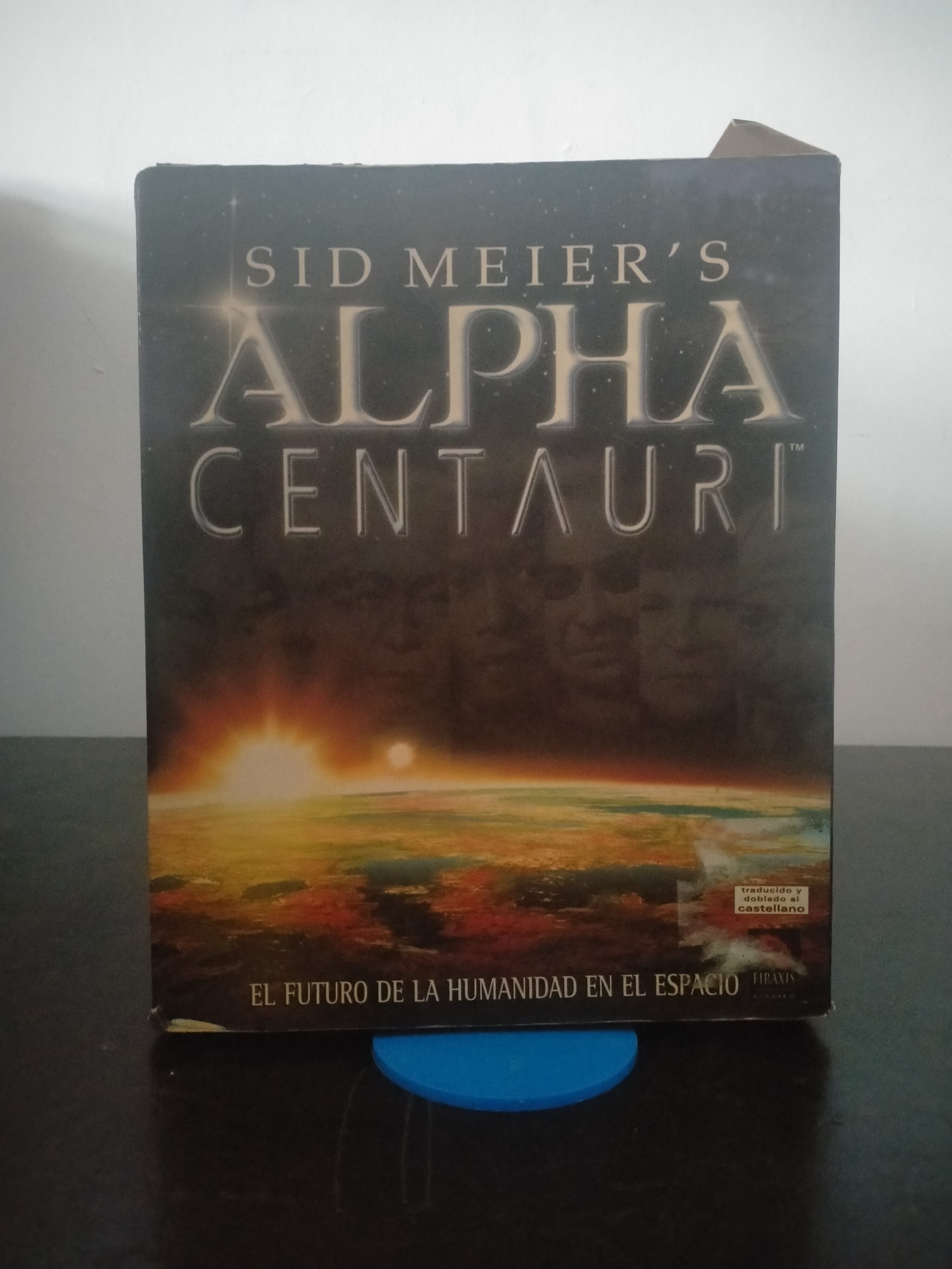 Portada de Sid Meier's Alpha Centauri, formato Big Box, para Windows 95, Windows 98, Windows NT