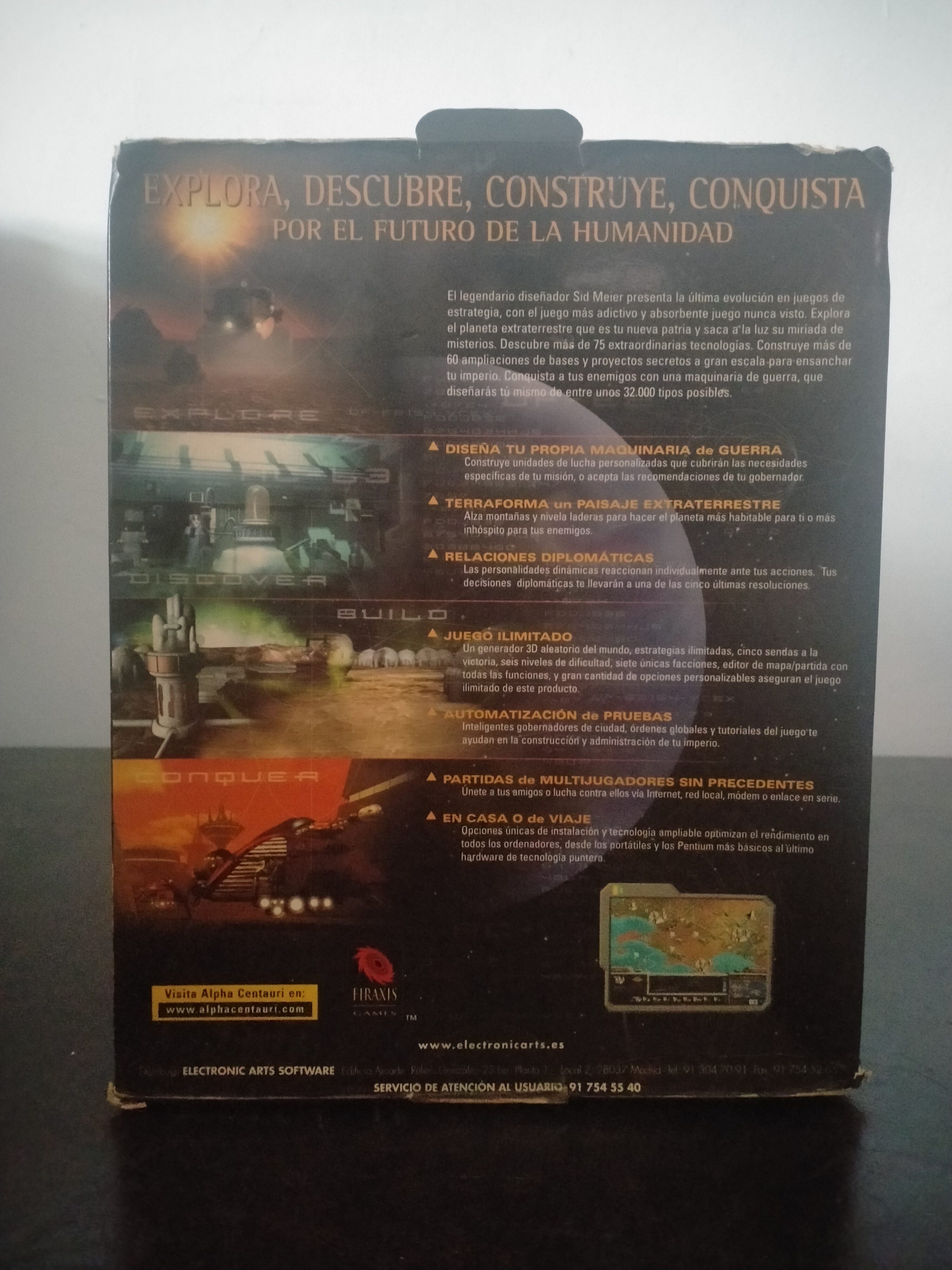 Imagen documental 2 de Sid Meier's Alpha Centauri, formato Big Box, para Windows 95, Windows 98, Windows NT