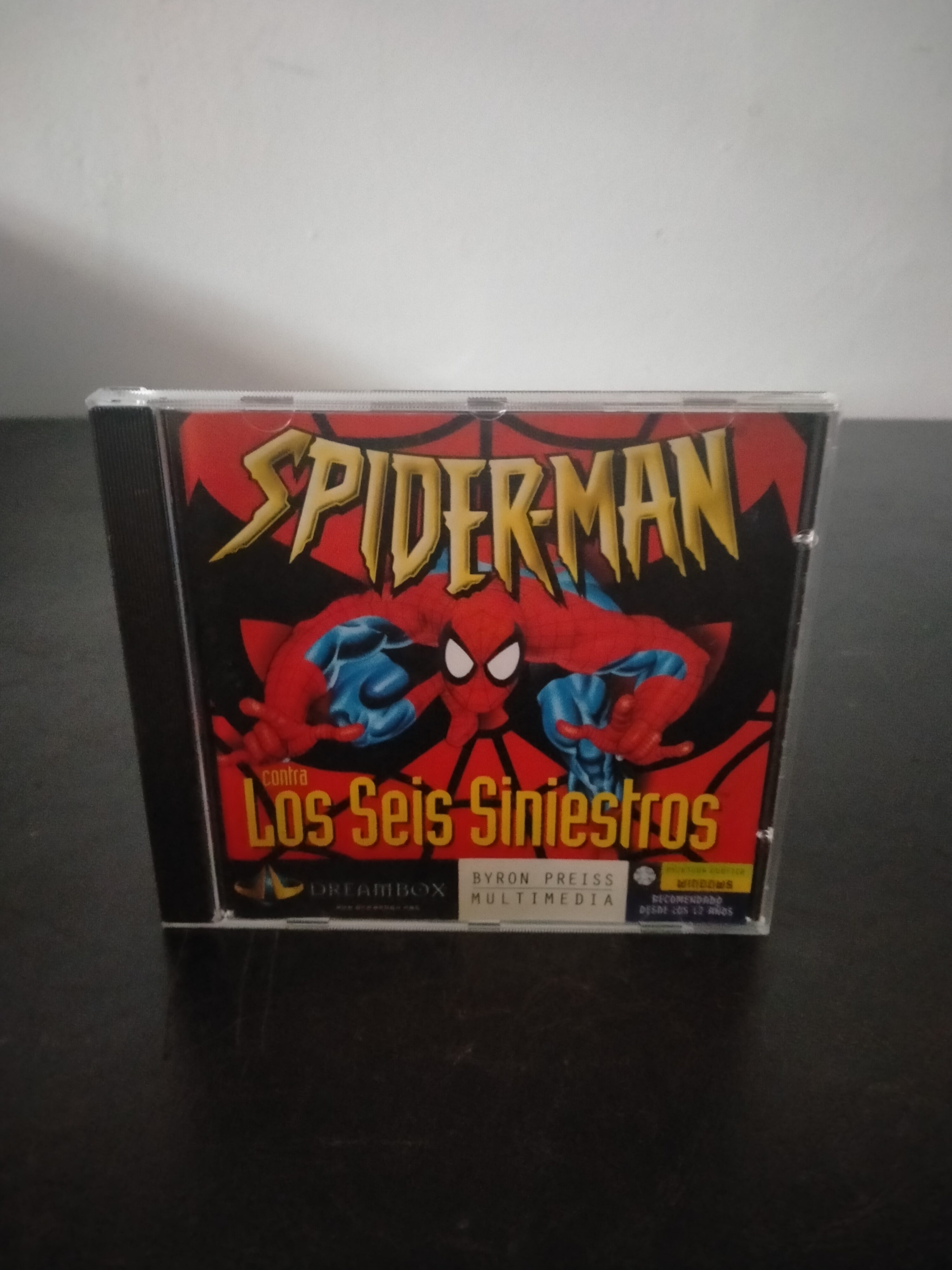 Portada de Spider-Man contra Los Seis Siniestros, formato Jewel Case, para MS-DOS, Win3.x