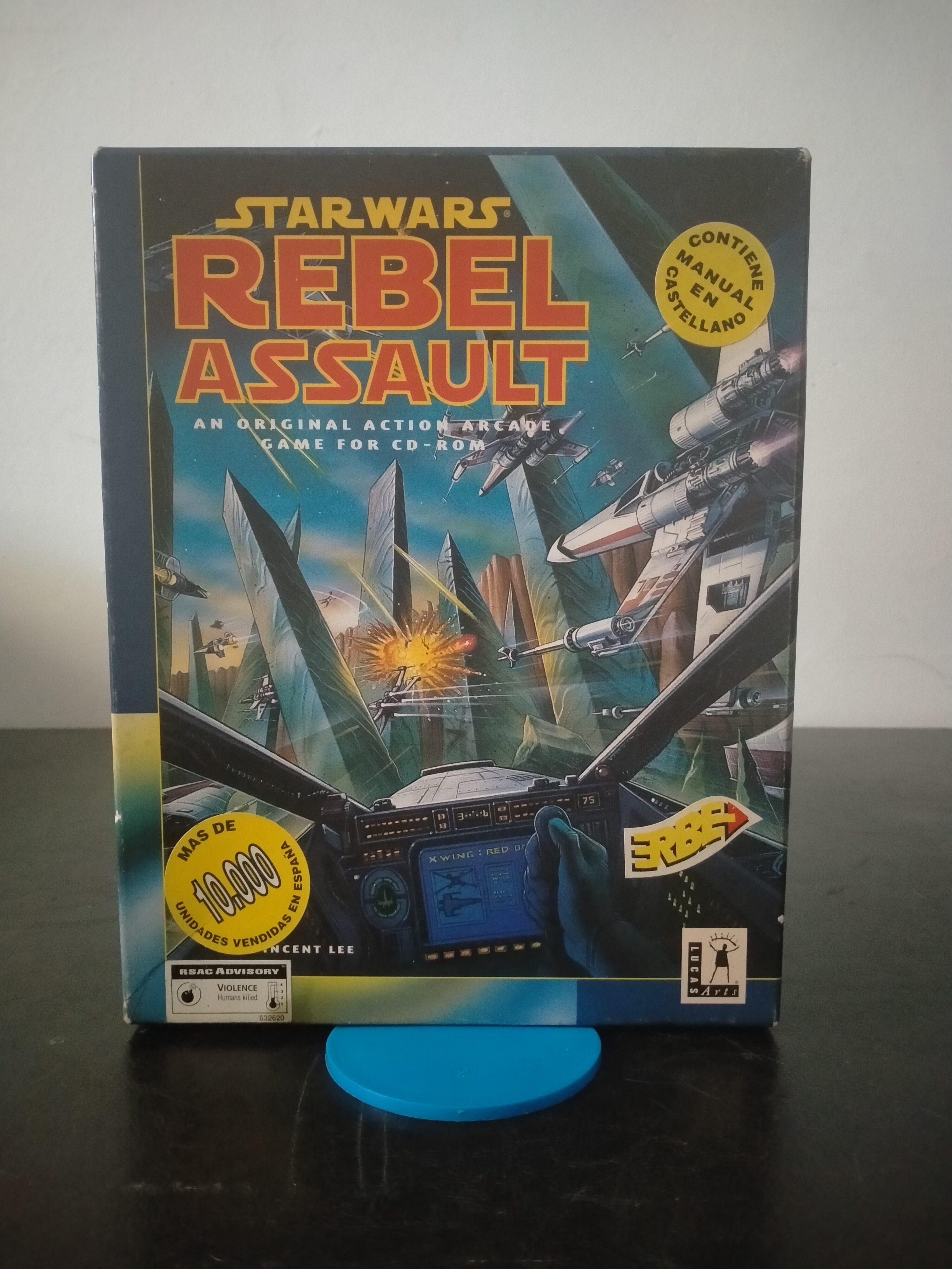 Portada de Star Wars: Rebel Assault, formato Big Box, para MS-DOS