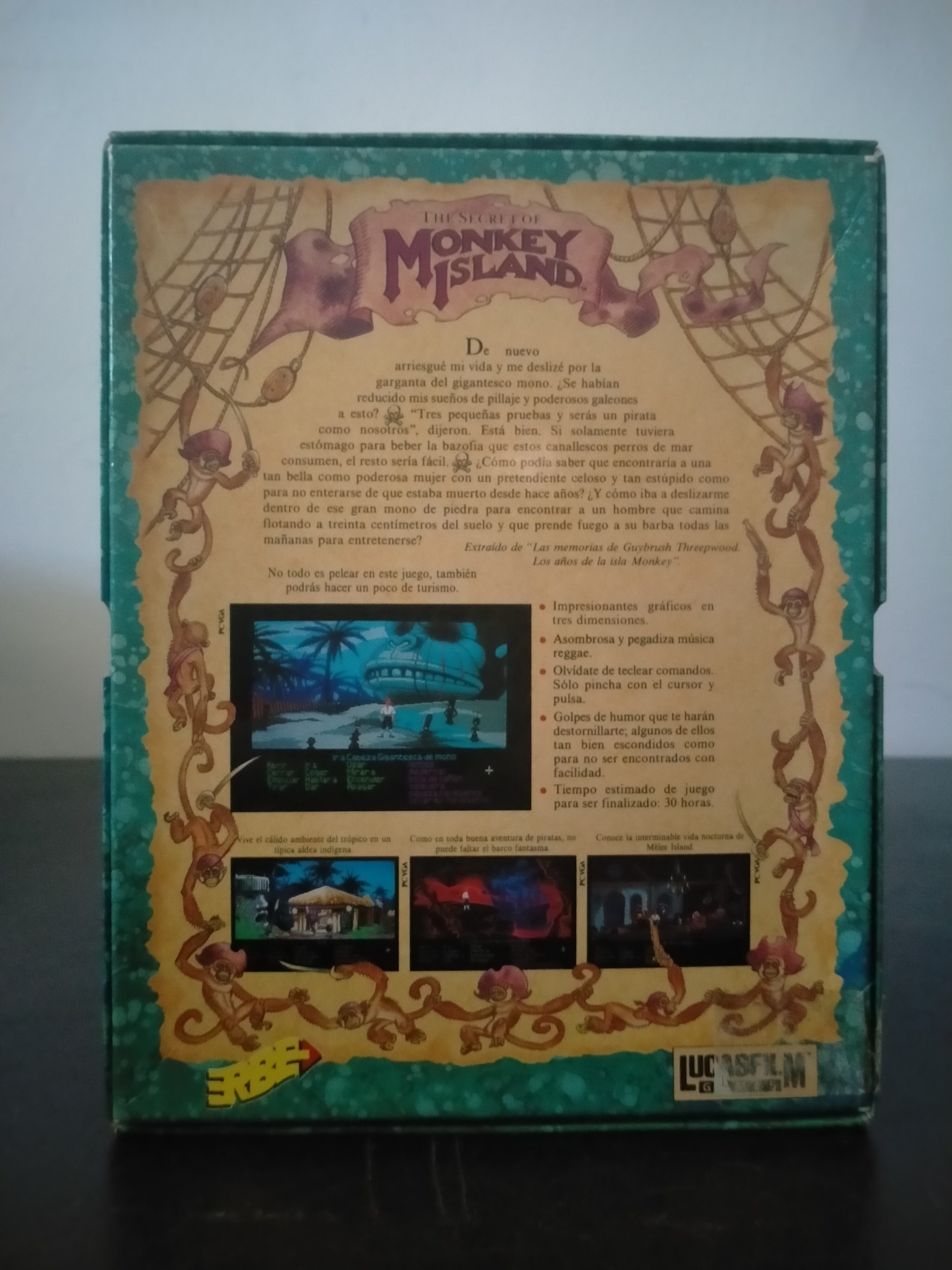 Imagen documental 2 de The Secret of Monkey Island, formato Big Box, para MS-DOS