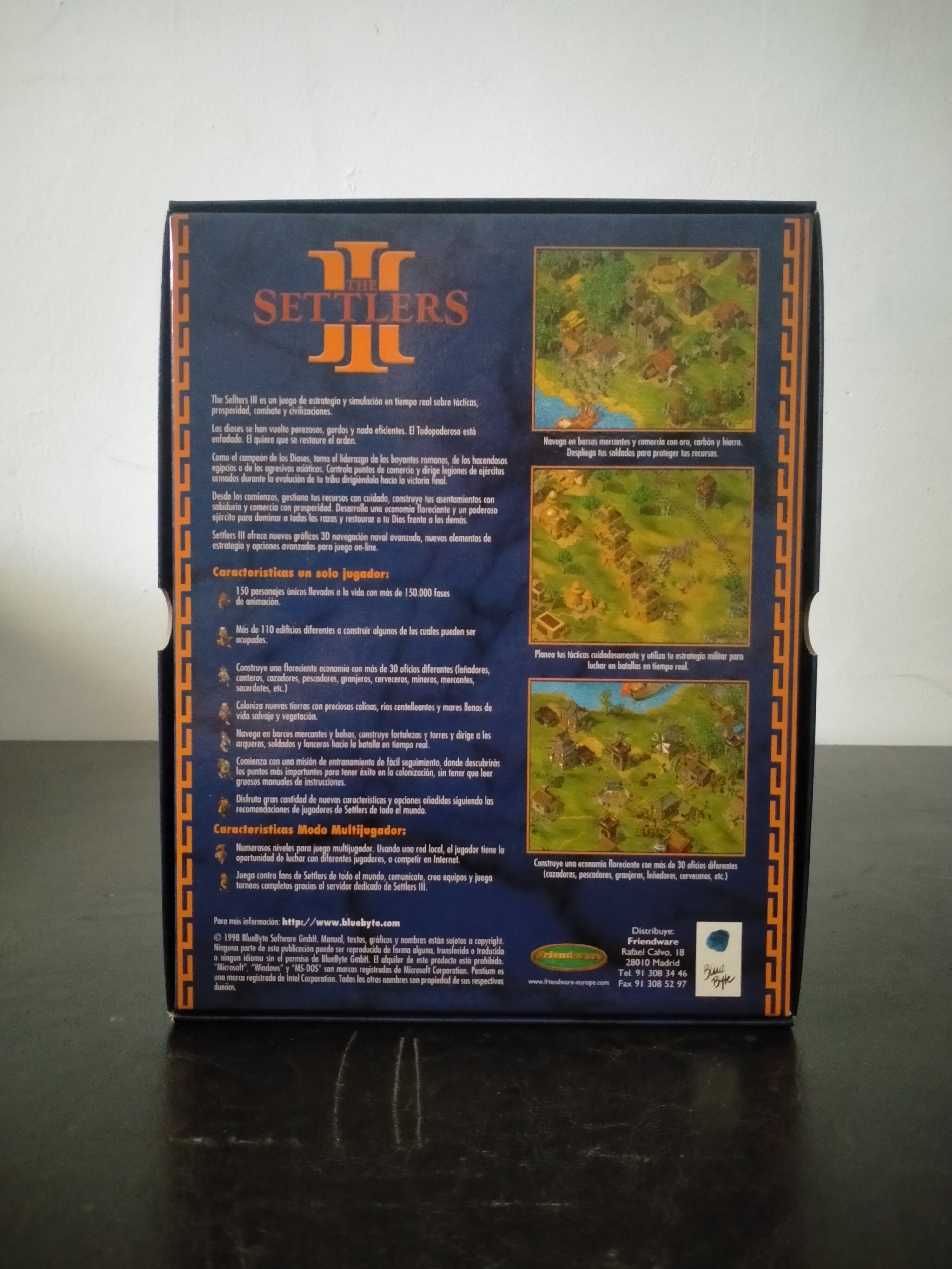Imagen documental 2 de The Settlers III, formato Big Box, para Windows 95, Windows 98