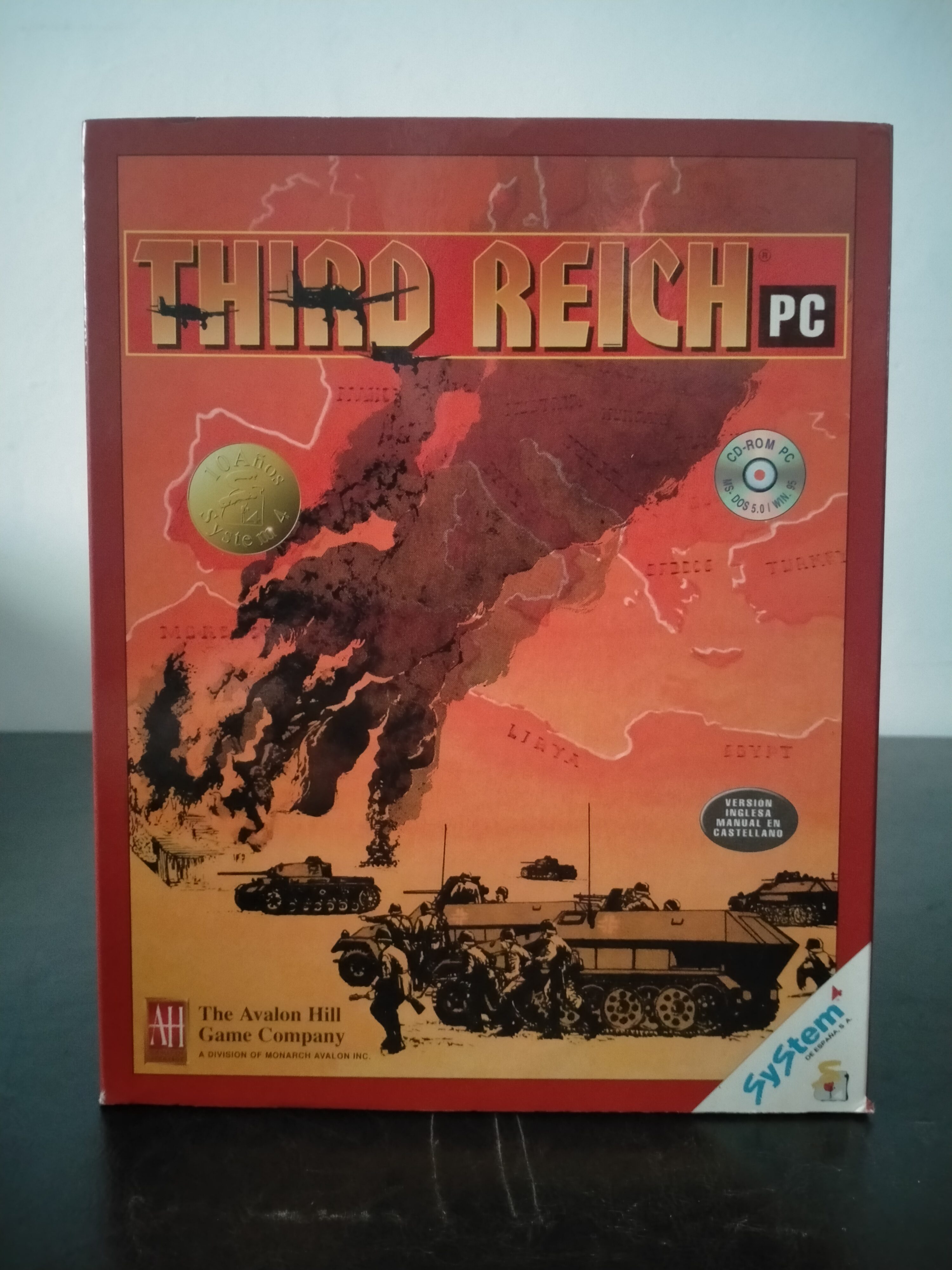 Portada de Third Reich, formato Big Box, para MS-DOS